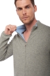 Cashmere & Yak men waistcoat sleeveless sweaters vincent silver azur blue chine 2xl